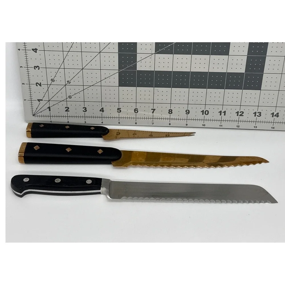 Mercer Chef Cutlery & Tomodachi Serrated Knife Set 3pc Bread Tomato Bagel Knives